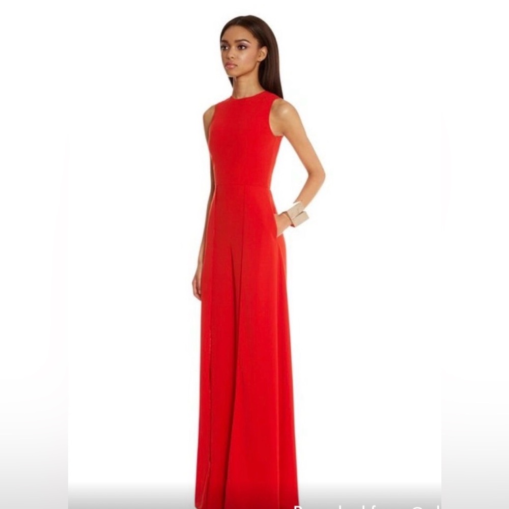 Aqaq Red Jumpsuit with Cape
